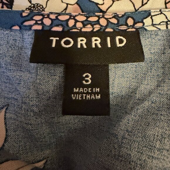 Torrid Mini Challis Tiered Tank Dress 3 3X Cottage Fairy Floral Babydoll 2023 - Picture 6 of 8